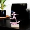 Pretty in Pink Female Soccer Figure Trophy 3 scaled