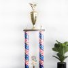 30  4 Post with Wood Base Round Column Figures and Trims Trophy 3
