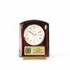 6  Piano Wood Clock on Metal Base 2526G 1