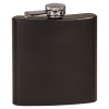 6oz Black Flask with Silver Engraving 2