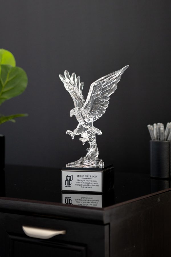 81881 Acrylic Eagle Mounted To Black Marble Base 3 scaled