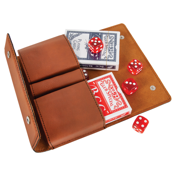 Leatherette Card and Dice Set 2