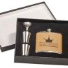 Leatherette Flask Set in Gift Box 1