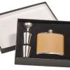 Leatherette Flask Set in Gift Box 2