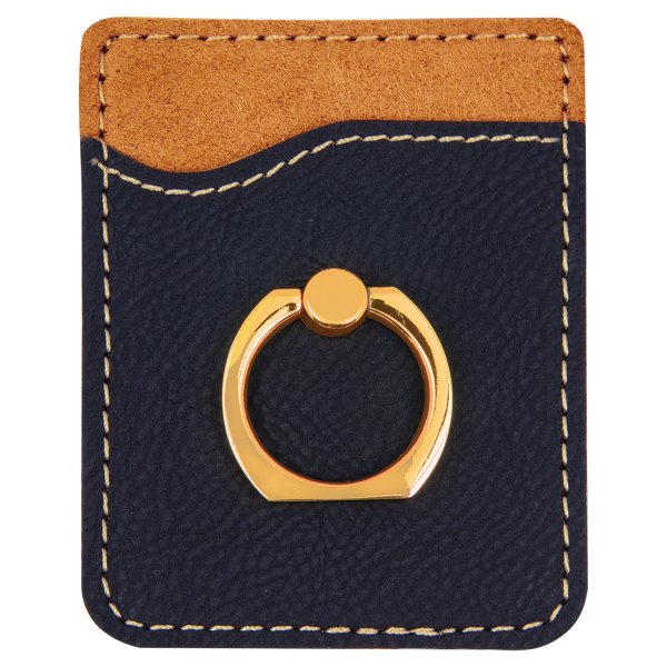 Leatherette Phone Wallet with Ring 2