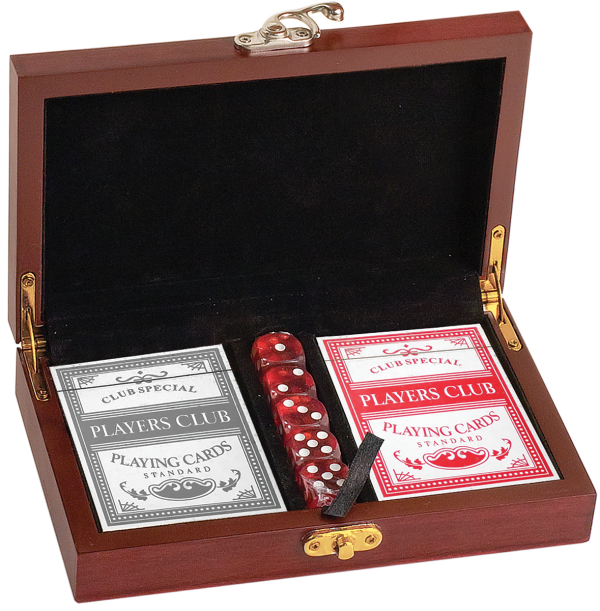 Rosewood Card and Dice Set 2